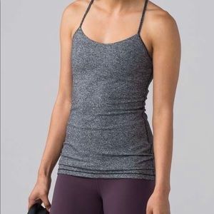 Lululemon Power Pose Tank in Heathered Black